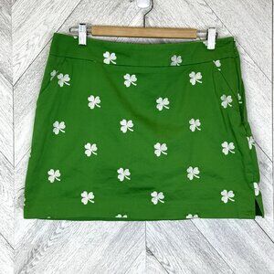 Loudmouth Golf Skirt Skort Womens Size 12 Shamrock Irish Clover St. Patricks
